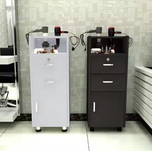 Barber shop <b>tool</b> cabinet <b>trolley</b> hair salon dedicated multi-functional workbench beauty salon hair salon floor storage rack - Product Image 2