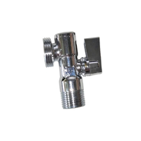 Robinet d'angle à bille en laiton chromé 1/2" 3/4" pouces pour salle de bain et cuisine, fournisseur professionnel chinois de matériel sanitaire DT0429B