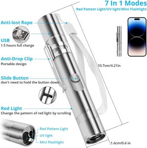 ของเล่นชี้เลเซอร์สำหรับแมว 3 in 1 แบบหลายมุม ชาร์จผ่าน USB ผลิตจากสแตนเลส เป็นมิตรกับสิ่งแวดล้อม พร้อมไฟ LED สำหรับฝึกฝนการเคลื่อนไหวทั้งในบ้านและนอกบ้าน - Product Image 2