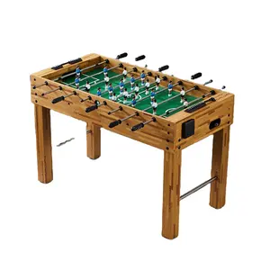 Foosball De Table เกมฟุตบอลแบบพกพาขนาดเล็กโต๊ะขาสูงโต๊ะไม้ฟุตบอล
