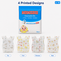 Bavoirs pour enfants MOMSBIB, sans BPA, imperméables, anti-déversement, anti-salissures, pour l'alimentation, 20 pièces pour 13-36 mois, directement de l'usine