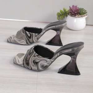 Zapatos de Tacón Alto con Cordones para Mujer, Estilo Europeo Americano, Tallas Grandes, con Tacón de Cristal y Tacón Cuadrado, Novedad Verano 2026 - Product Image 2