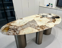 Table basse moderne en marbre naturel avec garantie d'un an