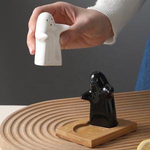 Productos de Tendencia 2026, Novedades en Cerámica, Salero para Especias, Herramientas para Hierbas, Organizador de Cocina con Diseño de Fantasma de Halloween, Botella para Pimienta - Product Image 5