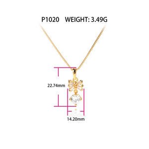 Foxi เครื่องประดับเพทายสร้อยคอจี้น่ารักเครื่องประดับทองประเทศไทยขายส่งสำหรับสาวๆ - Product Image 2