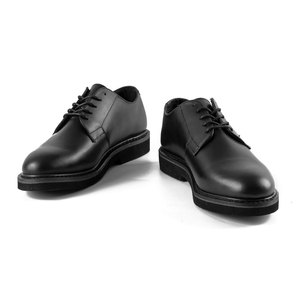 Chaussure d'officier en cuir véritable noir mat pour homme d'automne - Product Image 4