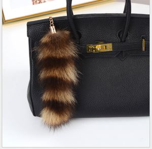 หางจิ้งจอกแท้35-45ซม. ขนหางจิ้งจอกหางฟูสำหรับตกแต่งพวงกุญแจขนสุนัขจิ้งจอกธรรมชาติ - Product Image 4