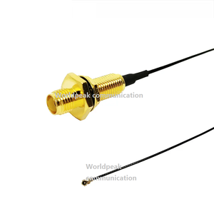 UFL U.fl SMA erkek RF anten uzatma 1.13mm 50ohm Pigtail kablo montajı için 4 delikli flanş Sma dişi bölme arka montaj - Product Image 5