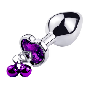 Plug anal en métal en forme de cœur, avec clochettes, pour adultes, jouets sexuels pour femmes, hommes et couples - Product Image 5