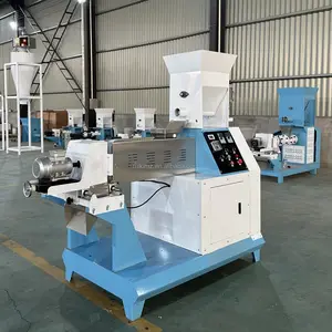 Aquatic Shrimp Feed Pellet Making Machine Different Size Trout Floating Fish Feed Extruder Pet Cat Dog Food Machine