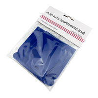 Lot de 4 racloeurs flexibles en plastique bleus pour le retrait de film de fenêtre de voiture, d'autocollants, de résidus de colle et de papier peint – Outil manuel de bricolage