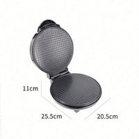 Mini Crêpière Électrique Portable en Acier Inoxydable et Fonte Antiadhésive avec Thermostat Automatique pour Crêpes Françaises et Belges, Idéale pour Hôtels et Usage Domestique
