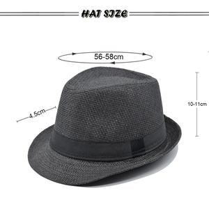 Promocional al por mayor verano sol playa Trilby niños adultos Casual <span class=keywords><strong>cubano</strong></span> Panamá sombrero de paja Fedora - Product Image 2