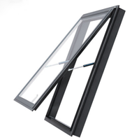 Fenêtre de toit fixe en aluminium au design moderne, verre Low-e