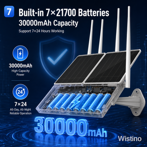 Router Solar Wistino con Tarjeta <span class=keywords><strong>SIM</strong></span> 4G, Batería de 30000 mAh, Panel Solar Dual de 15W+15W, Cámara de Vigilancia con Video, Cámara de Seguridad de 5 GHz y 2.4 GHz - Product Image 6