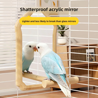 Perchoir interactif en bois pour petits perroquets, tout-en-un pour jouer et manger