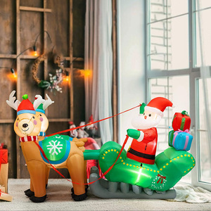 Slitta gonfiabile natalizia da esterno con renne e Babbo <span class=keywords><strong>Natale</strong></span>, all'ingrosso dalla fabbrica, ideale come regalo di <span class=keywords><strong>Natale</strong></span> <span class=keywords><strong>per</strong></span> i più piccoli - Product Image 4