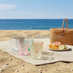 Vasos de Cristal Plegables Ecológicos Hechos a Mano Alfa, Coloridos y de Diseño Glaciar, Juego de Regalo de Alta Calidad, Superventas - Product Image 4