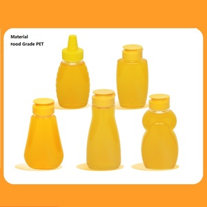 Bán Buôn 200Ml Mật Ong Chai Thực Phẩm Cấp Pet Nhựa Xách Tay Bóp <span class=keywords><strong>Jar</strong></span> Lật Top Cap Cho Gà Nước Sốt Salad Trái Cây Nước Ép Cà Chua - Product Image 4