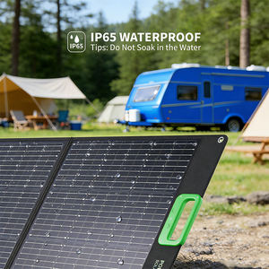 Panneaux solaires monocristallins ALECTER 100W 18V, efficacité 23%, étanches IP65, chargeur pliable, modèle pour le camping en plein air - Product Image 6