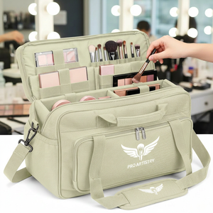 Trousse de <span class=keywords><strong>maquillage</strong></span> grande capacité avec sangles fixes pour le rangement <span class=keywords><strong>professionnel</strong></span> des palettes de <span class=keywords><strong>maquillage</strong></span> - Product Image 5