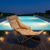 Repose-pieds détachable 2-en-1 avec poche latérale portable, pliable, disponible en version OEM, avec fermeture éclair, cadre en acier compact et pliable, résistant aux UV