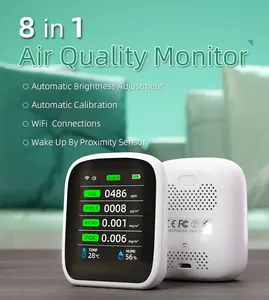 Mini détecteur Portable PM2.5 PM10 TVOC CO2 formaldéhyde mètre capteur de Pollution de l'air intérieur moniteur de qualité de l'air pour la maison et le bureau