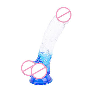 Großhandel Gradient Transparent Realistische Schwanz <span class=keywords><strong>Penis</strong></span> Adult Sexspielzeug Riesige Gelee Kristall Dildo Künstlicher <span class=keywords><strong>Penis</strong></span> Für Frauen Dildo Sex - Product Image 2