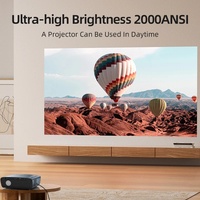 [2000 ANSI et Google TV] Projecteur de télévision intelligente de film 4K WiFi Projecteur vidéo domestique Mise au point automatique Projecteur intelligent Netflix et Google Play