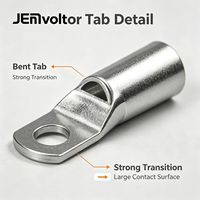 Cosses de câble en aluminium robustes JEMA (modèle barre omnibus) pour fils électriques, haute tension, protection contre la foudre pour batteries solaires