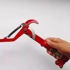 Podadoras de rama alta de doble rueda rojas, cuchilla de 70 mm, acero al manganeso 65, juego individual de podadoras hidráulicas para ramas gruesas - Product Image 2