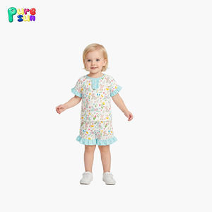 بيجامات صيفية للفتيات من مصنع Puresun، ملابس نوم مخصصة مطبوعة من الفيسكوز والخيزران للأطفال - Product Image 3