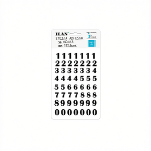 Etichette Adesive ILAN 11,5x17cm, 56 Etichette per Foglio, 5 Fogli Numerati da 0 a 9, Etichette per Indumenti - Product Image 2