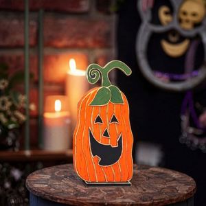 Décorations de jardin en forme de citrouille en bois pour Halloween, décorations de citrouille amusantes - Product Image 3