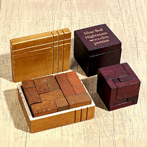New Eco-Friendly Wooden Russian <strong>Blocks</strong> Nine <strong>Bed</strong> Box Puzzle Set Montessori Educational Toy for Kids - Product Image 1