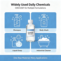 CDEA 6501 Diéthanolamide de noix de coco liquide CAS 61791-31-9 Qualité cosmétique et industrielle Haute capacité moussante 60% Min Actif Produits chimiques quotidiens