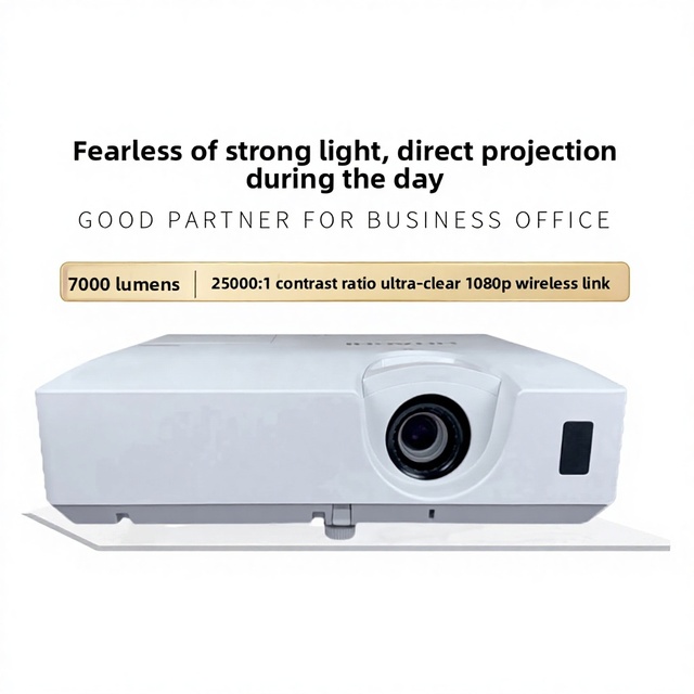New 7000 Lumens Hitachi 3LCD High-Definition High-Brightness Smart WiFi Home Office Children Projector
