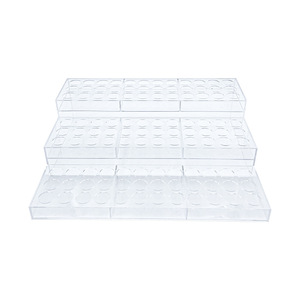 Acrylic Tiered <b>Display</b> <b>Rack</b> 3 Floors Transparent Cosmetic Storage Makeup Organizer Multipurpose Light Weight - Product Image 3
