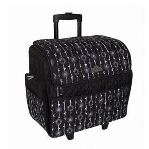 Échantillon gratuit : Sac de transport à roulettes avec bandoulière et poignées robustes, compatible avec les étuis de machine à coudre sur roulettes - Product Image 6