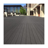 Planche de terrasse en composite WPC solide Terrasse extérieure 140 mm Revêtement de sol résistant aux intempéries Antidérapant