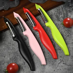 Ý tưởng sản phẩm mới 2024 lưỡi thép không gỉ trái cây rau khoai tây Peeler với Non-Slip nhựa xử lý cho nhanh hơn lột