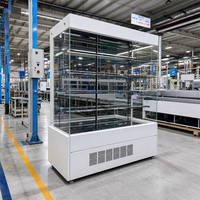Armoire chauffante électrique à pompe à chaleur pour poulet rôti, vitrine isolée en verre, comptoir en acier inoxydable, chauffe-plats