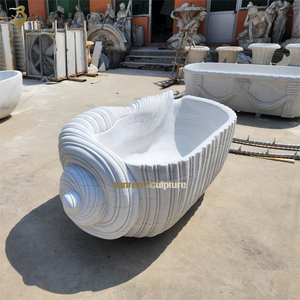 Baignoire sur mesure en pierre naturelle solide en forme <span class=keywords><strong>de</strong></span> coquillage, baignoire autoportante en marbre cultivé en forme <span class=keywords><strong>de</strong></span> coquille <span class=keywords><strong>de</strong></span> <span class=keywords><strong>mer</strong></span> pour hôtel - Product Image 4