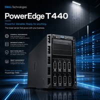 Serveur tour PowerEdge T440 avec processeur Intel Xeon, prise en charge PCIe 3.0, serveur de stockage réseau Gigabit Ethernet en stock