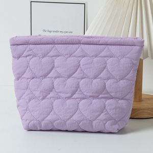Pochette de maquillage en polyester à motif de logo personnalisé sac à fermeture éclair pour cosmétiques étui à cosmétiques personnalisé - Product Image 3