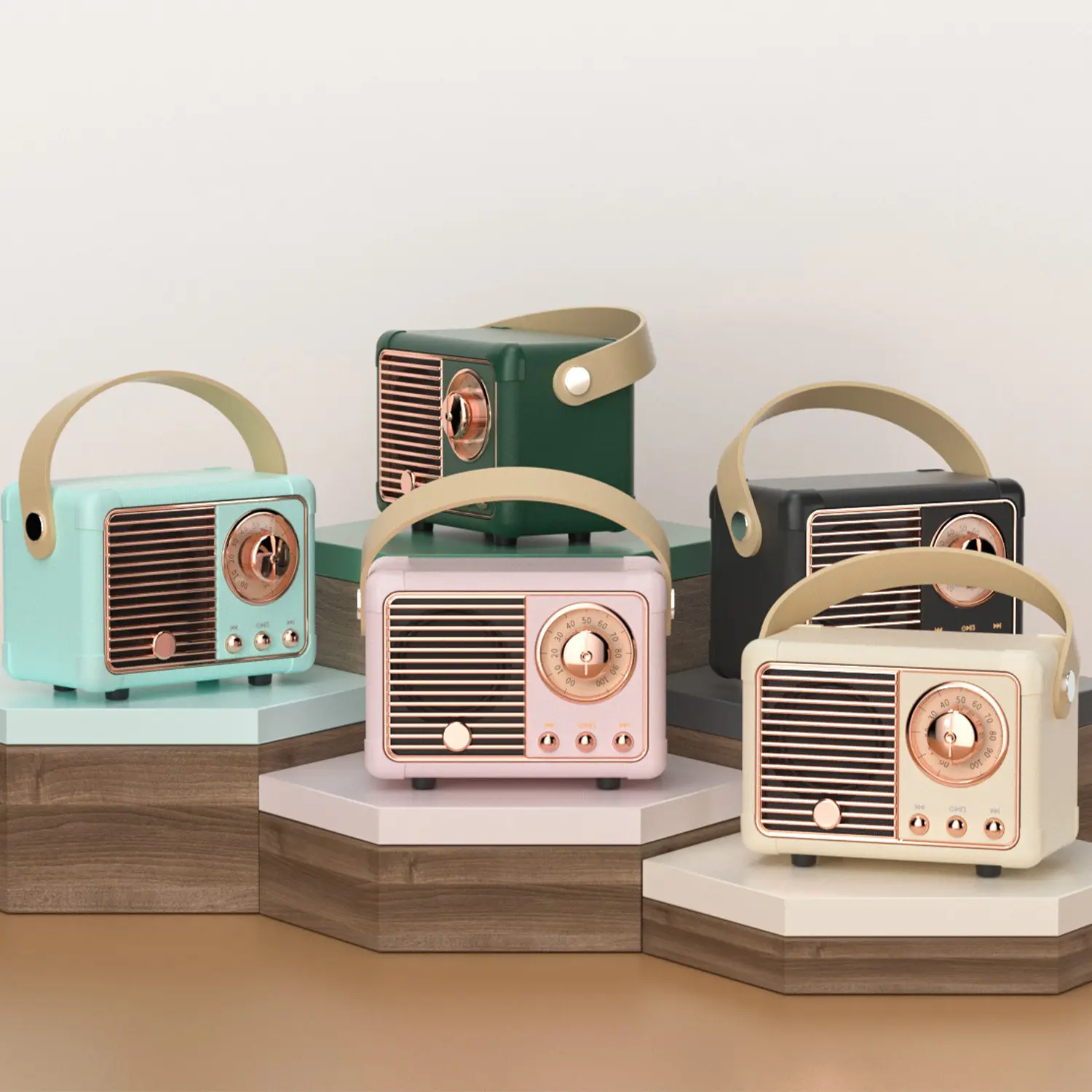 Creative retro radio style wireless speaker HM11 hot selling small mini for home and outdoor subwoofer speaker