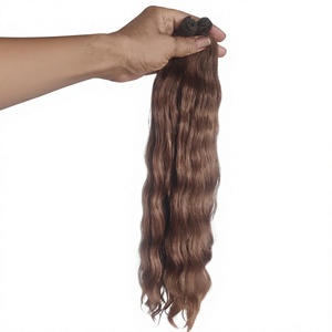 ผมต่ออินเดียแบบเส้นบาง ยี่ห้อ Salon Line  แบบ Double Drawn  ถักด้วยเครื่องจักร  แบบ Double Weft  ผมแท้เวอร์จิ้น เรมี่ - Product Image 6