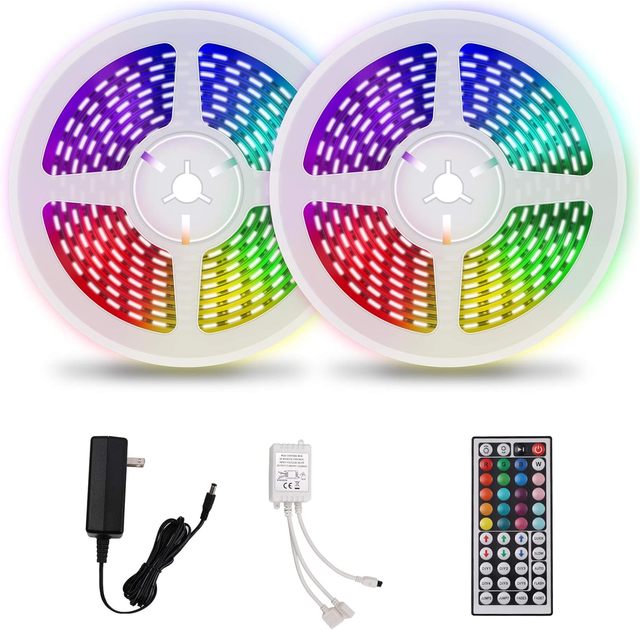 Fast Delivery TV Backlight 5050 RGB DC12V/24V Flex Kit USB LED Strip Light Remote Controller APP 5m Garden IP20 CRI85 3-Year