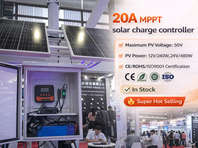 New Design 12/24V 20A MPPT Solar Charge Controller for Rooftop Photovoltaic and Street Lighting Systems