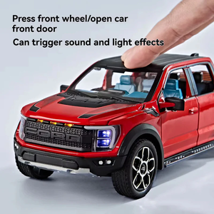 Camioneta Ford Raptor de Alto Rendimiento, Modelo a Escala 1:24, Carrocería de Metal, Vehículo Coleccionable con Detalles Realistas - Product Image 6